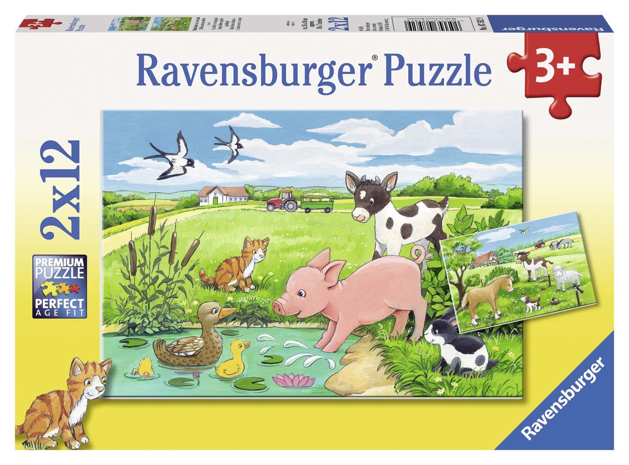 Ravensburger Pussel - Baby bondgårdsdjur 2x12 bitar