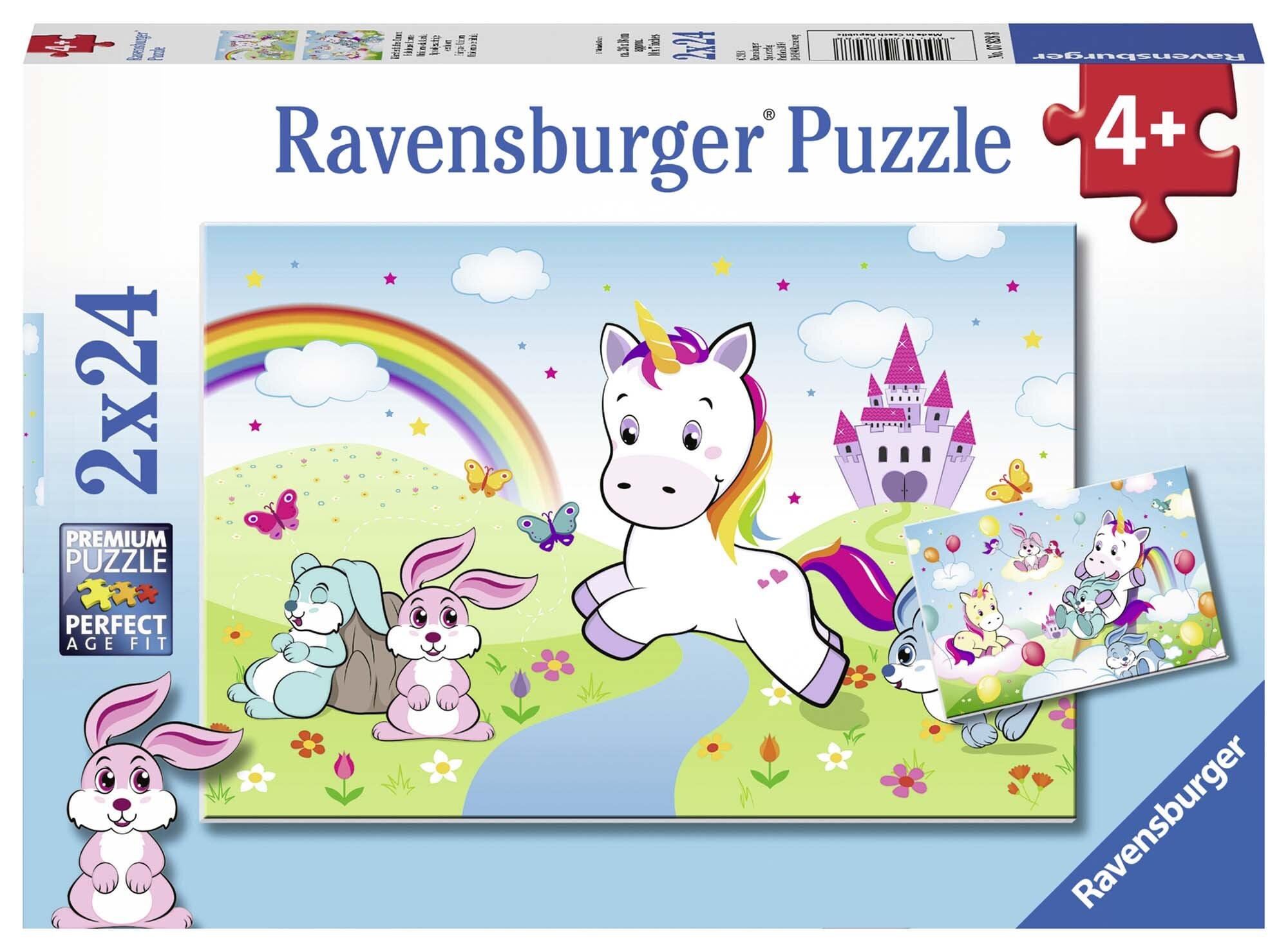 Ravensburger Pussel - Enhörningar 2x24 bitar