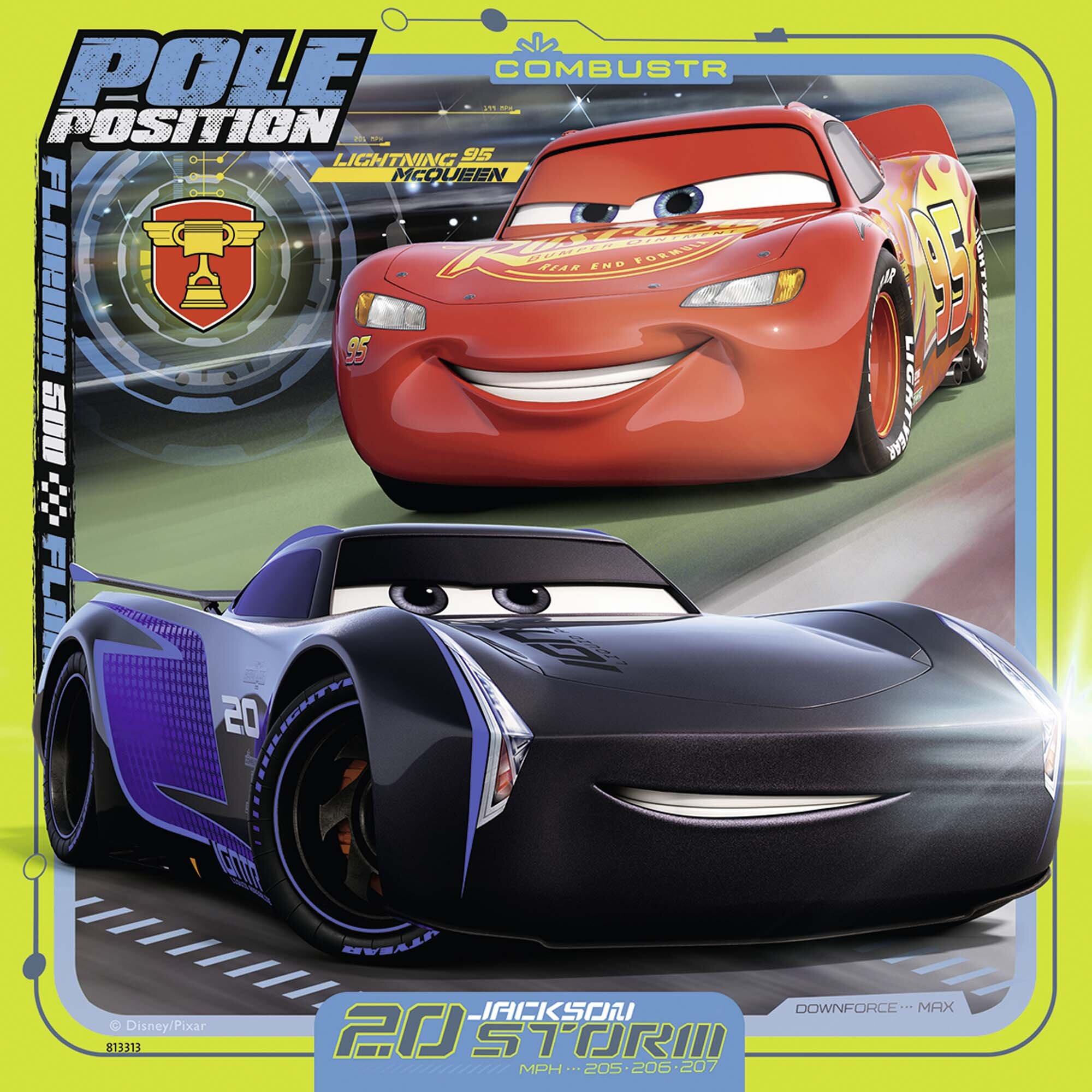 Ravensburger Pussel, Disney Bilar - Cars 3x49 bitar