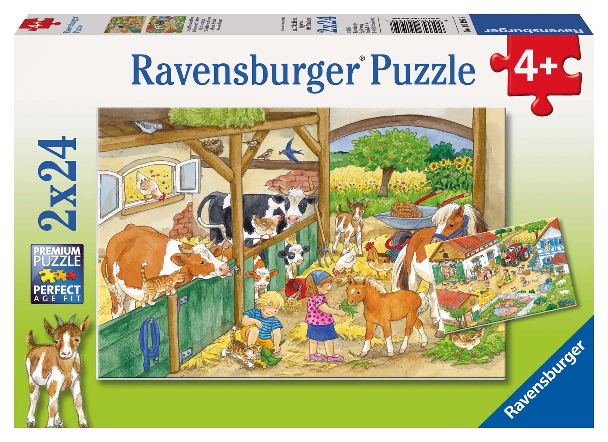 Ravensburger Pussel - En dag på bondgården 2x24 bitar