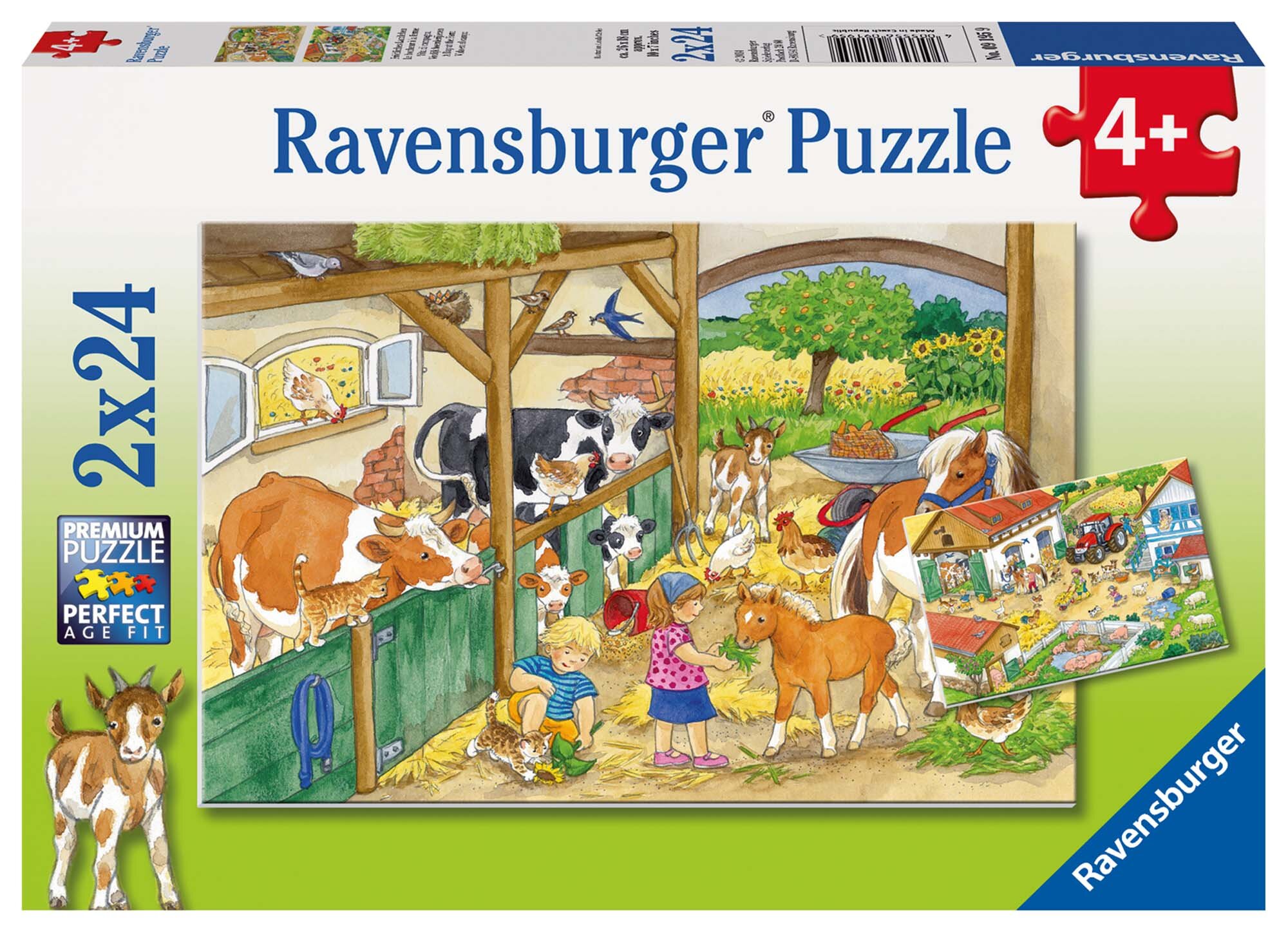 Ravensburger Pussel - En dag på bondgården 2x24 bitar