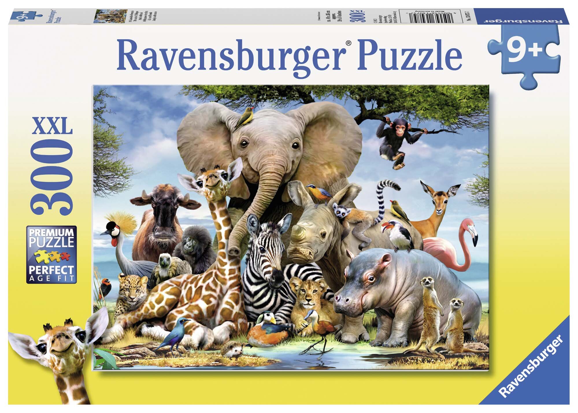 Ravensburger Pussel - Afrikanska djurvänner 300 bitar XXL