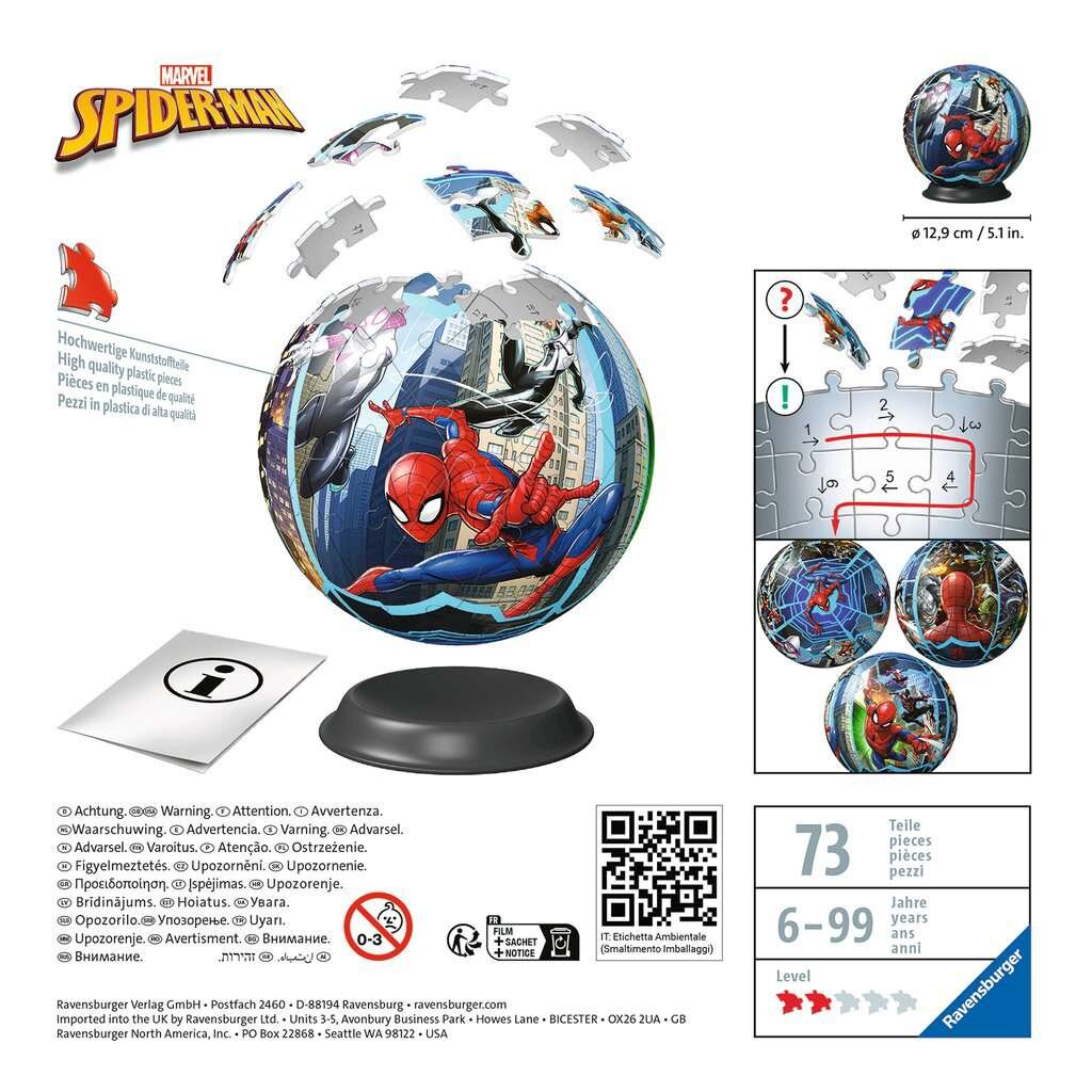 Ravensburger 3D Pussel - Spiderman 72 bitar