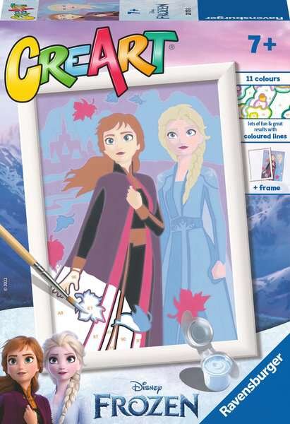 Kit Peinture Par Numéros Ravensburger CreArt Kids - Stitch & Leroy 18x24 Cm - Dès 7 Ans, Tout Inclus