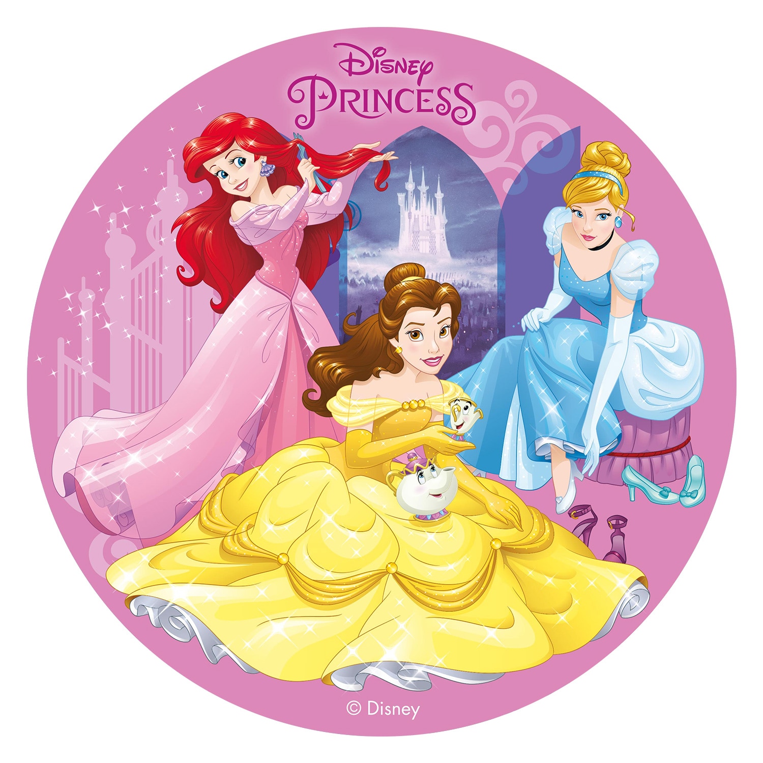 Tårtbild Disney Prinsessor - Oblat 20 cm (A)