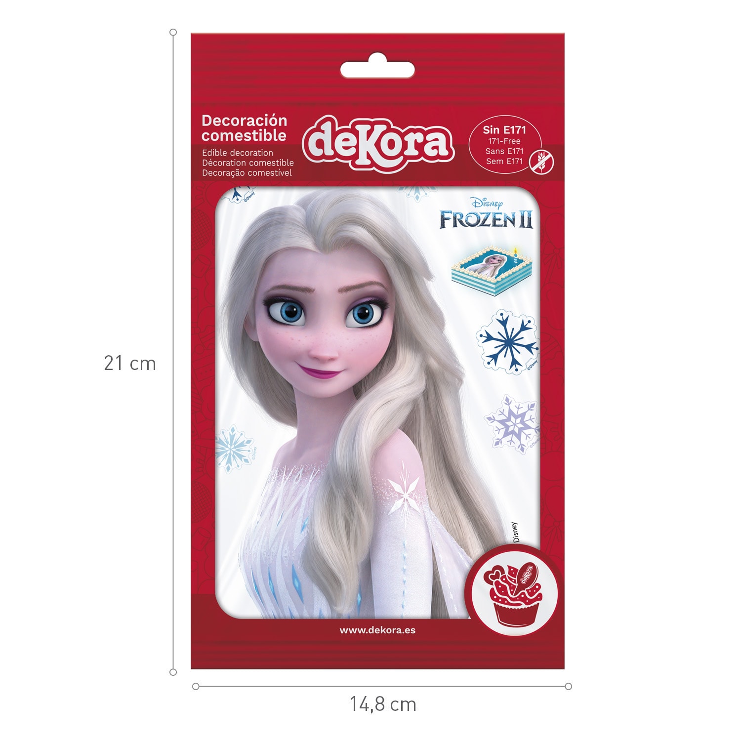Frost Elsa - Tårtdekorationer Oblat 7-pack