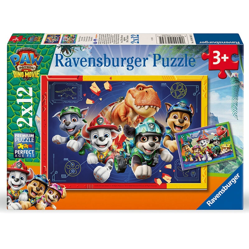 Paw Patrol Dino Movie Pussel 2 x 12 bitar