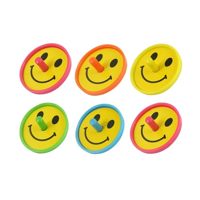Spin Tops - Smile Face 6-pack