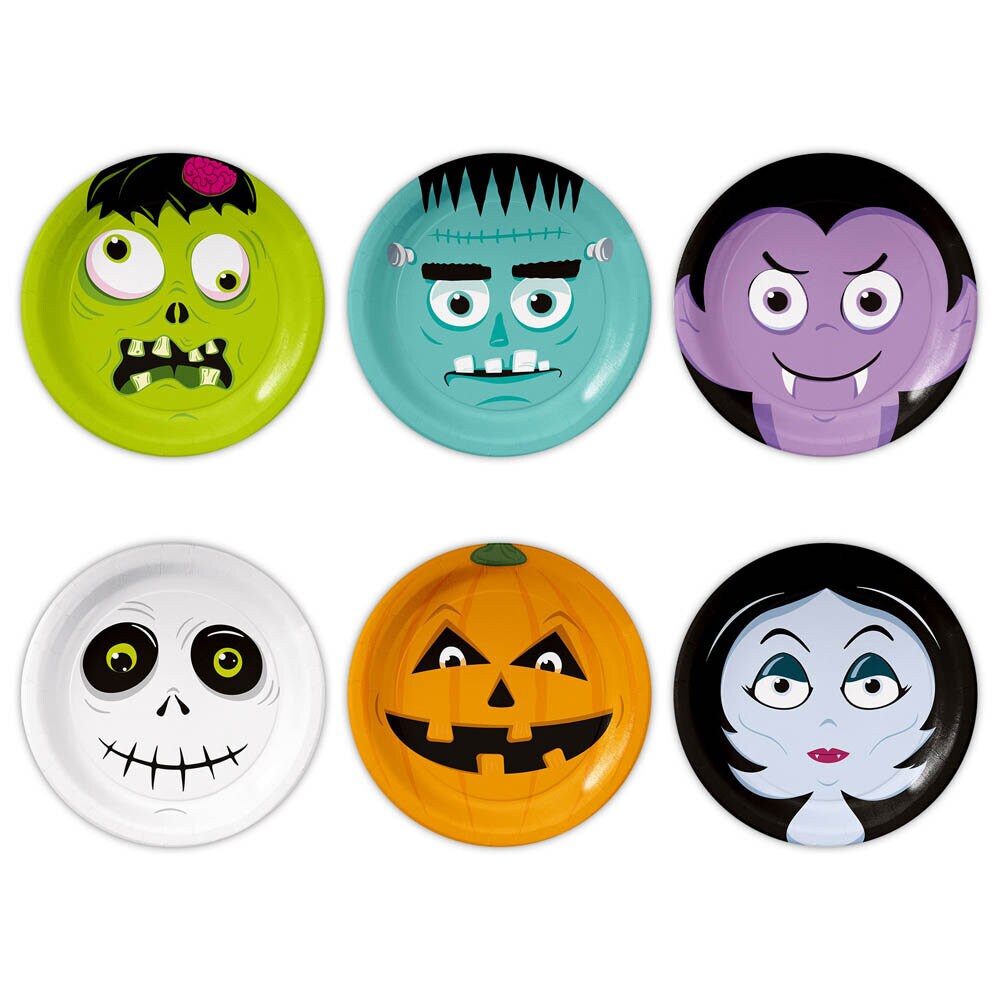 Halloween Monsters Tallrikar 6-pack
