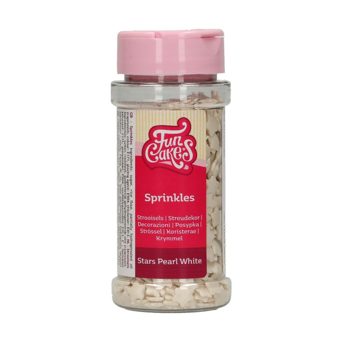FunCakes - Strössel Pärlvita stjärnor 60 gram