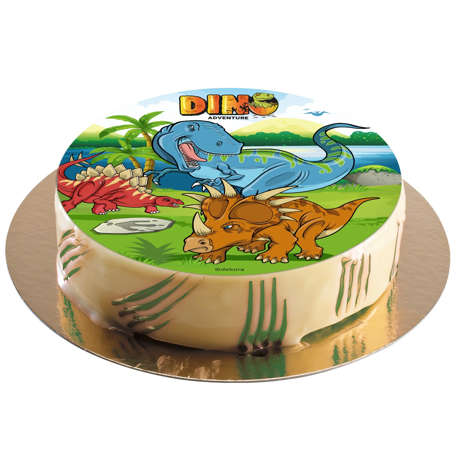 Tårtbild Dinosaurie, Oblat 20 cm