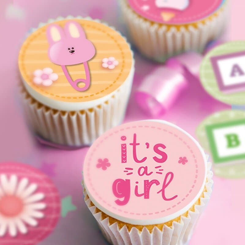 Muffinsbilder Baby Girl 20-pack