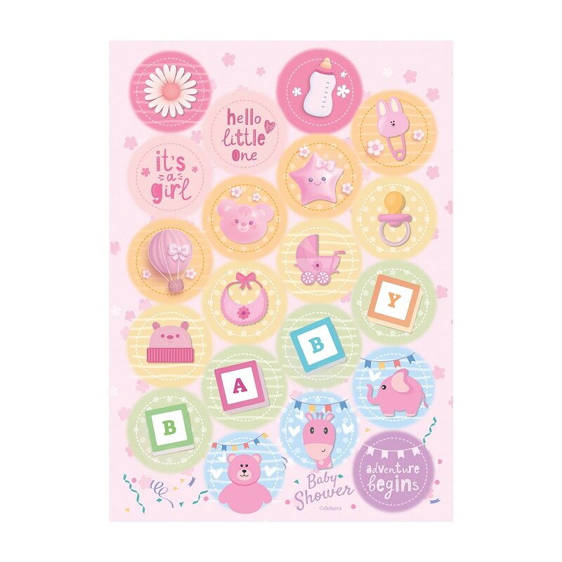 Muffinsbilder Baby Girl 20-pack