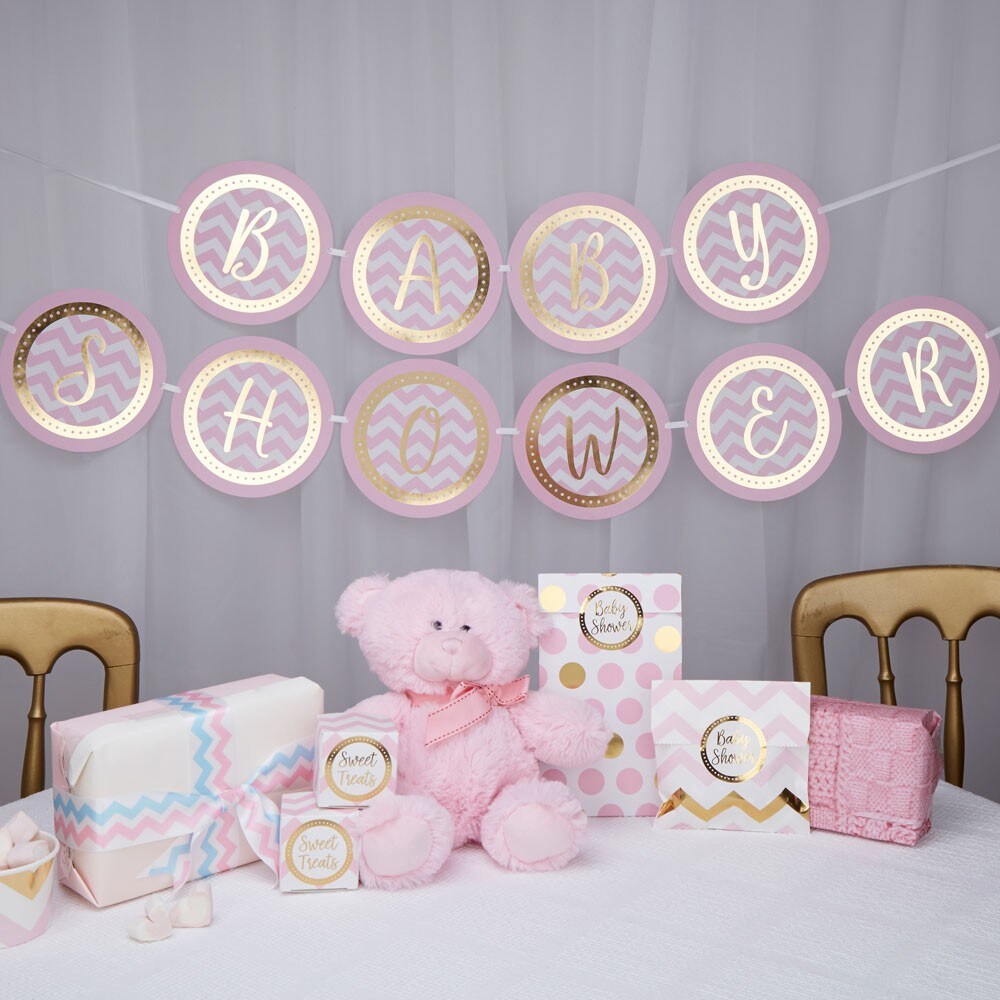 Baby Pattern Rosa, Girlang Baby Shower