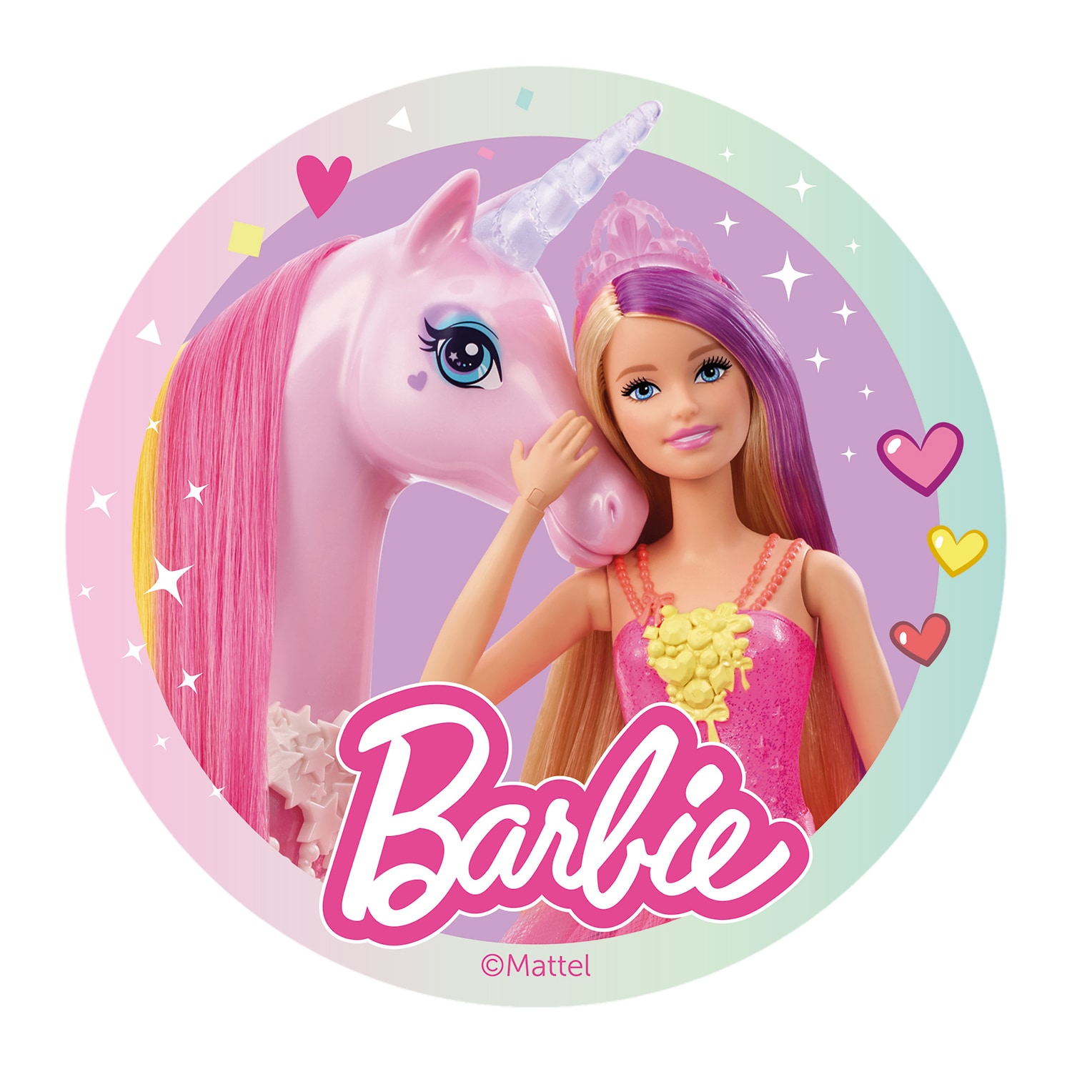 Tårtbild Barbie, Oblat 20 cm