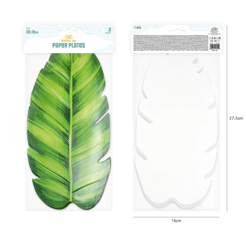 Serveringsfat Tropiska Bananblad 3-pack
