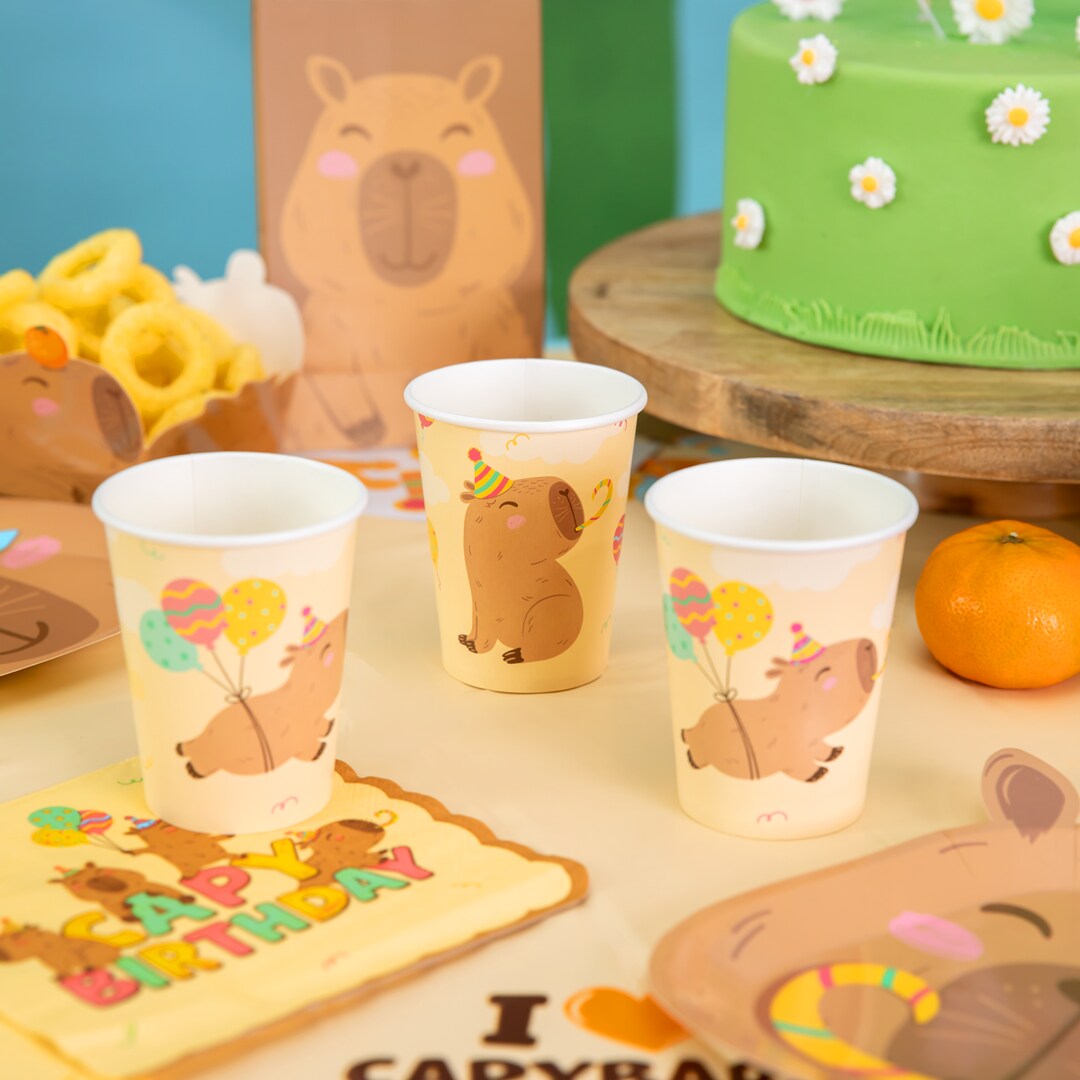 Capybara Pappmuggar 6-pack