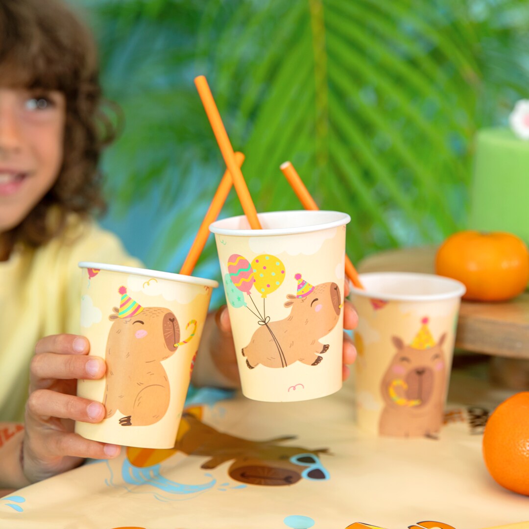 Capybara Pappmuggar 6-pack