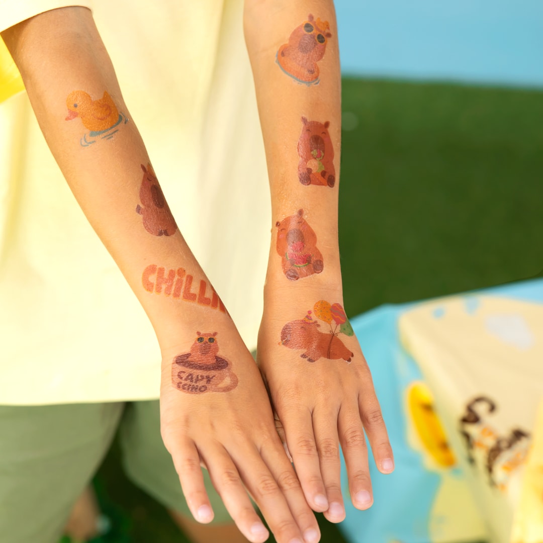 Capybara Tatueringar 18-pack
