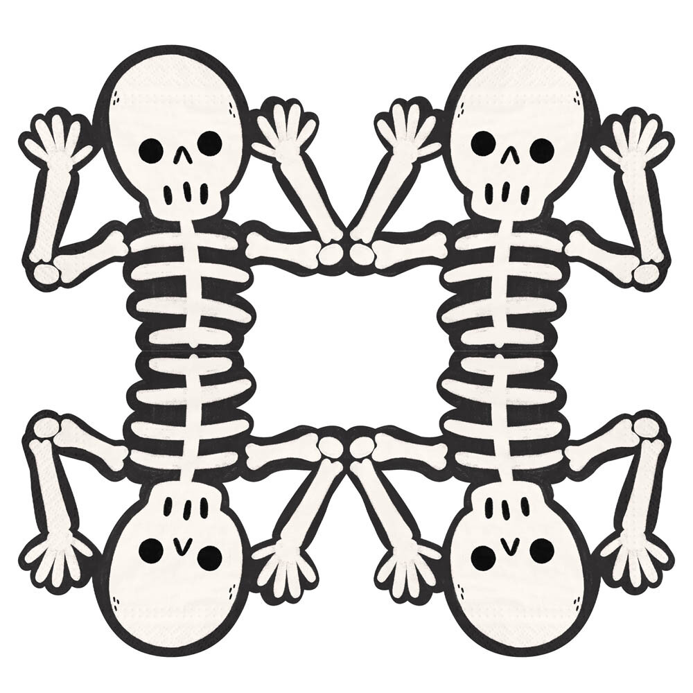 Spooky Friends Servetter Skelett 12-pack