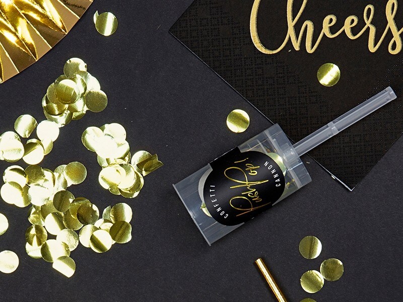 Konfetti Push Pop, Guld Metallic