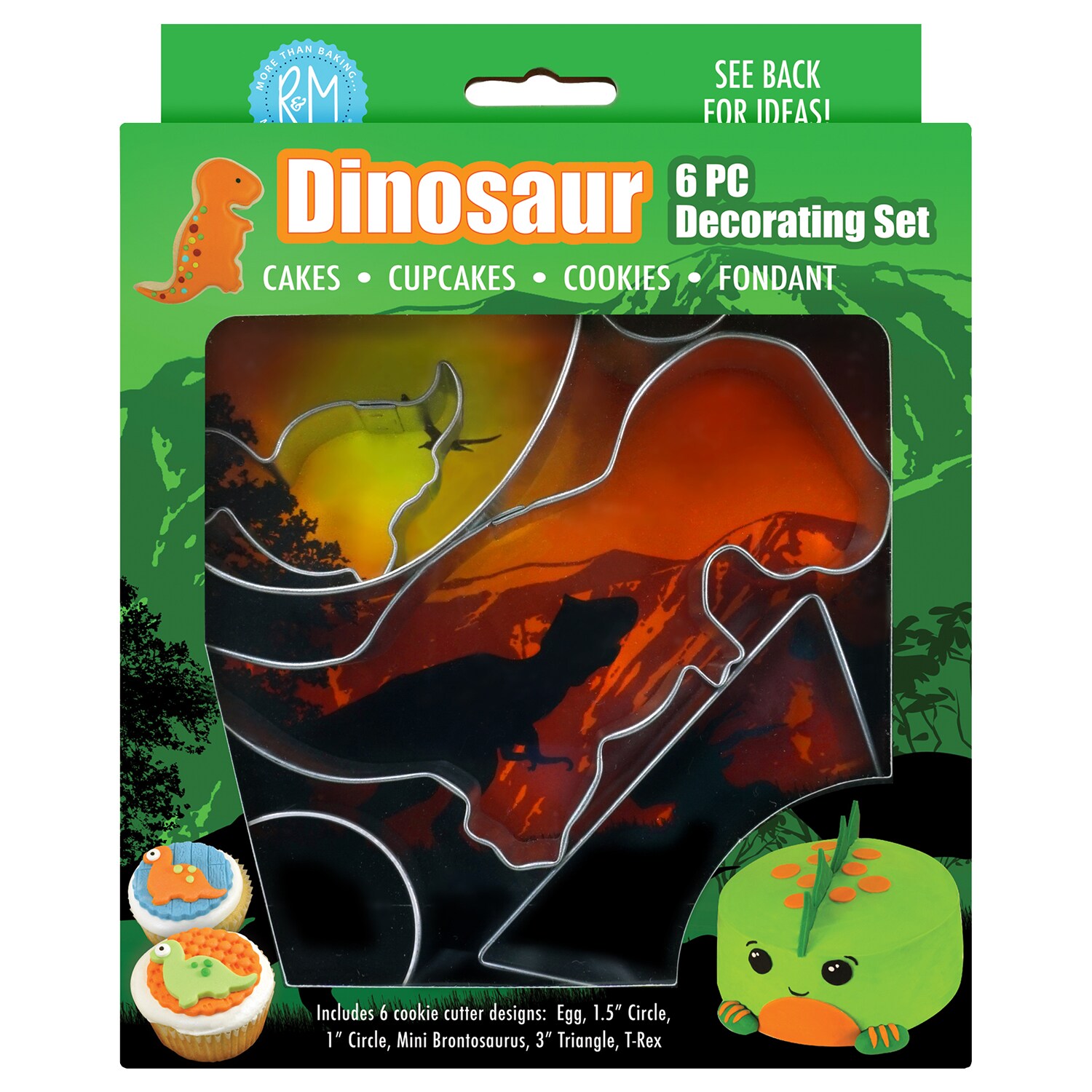 Dinosaurs - Kakformar 6 st