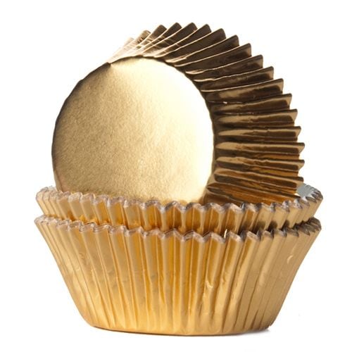 Muffinsformar i folie, Guld 24-pack