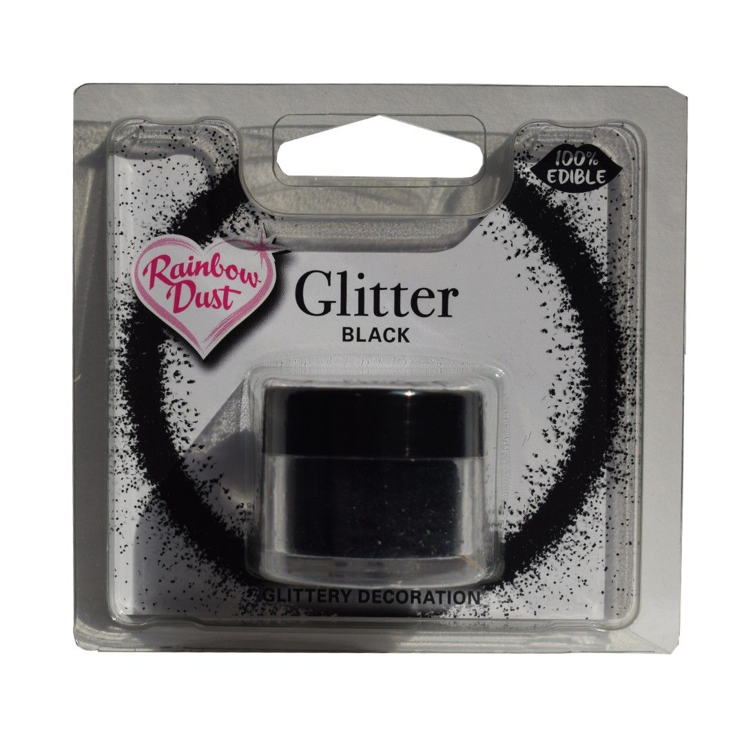 Rainbow Dust - Ätbart glitter svart