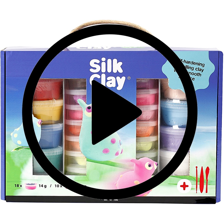 Silk Clay® presentask mixade färger