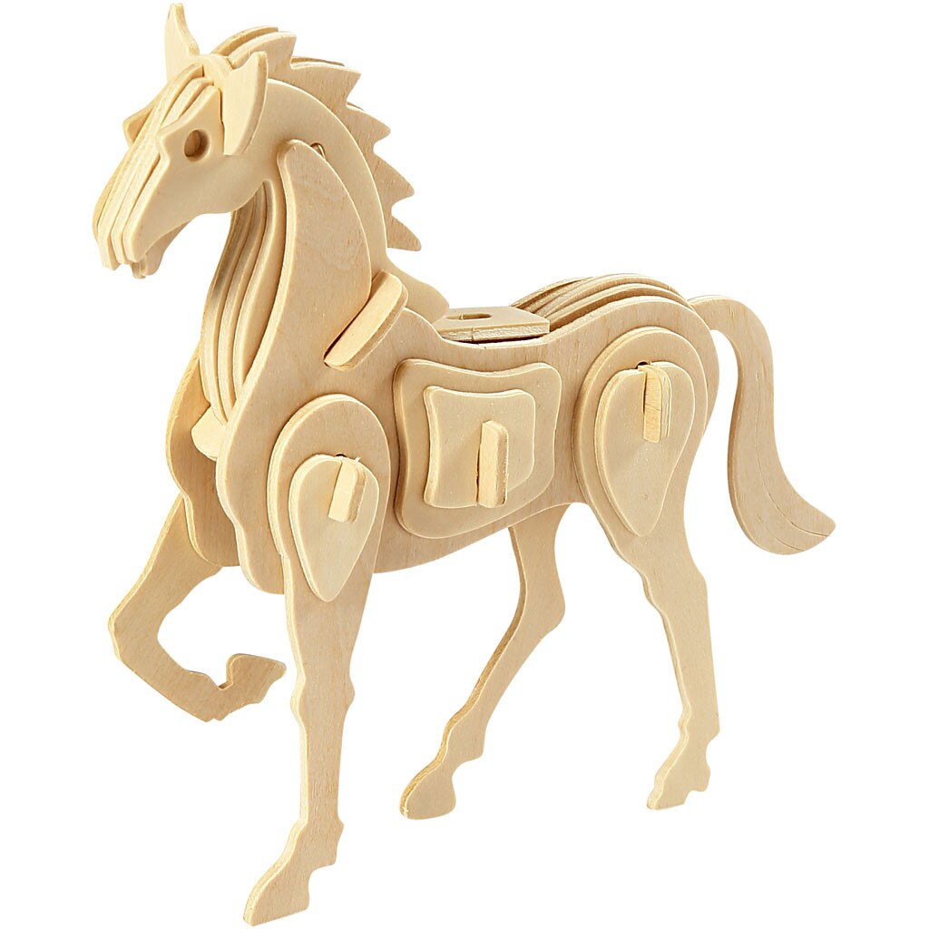 3D Pussel Plywood - Häst