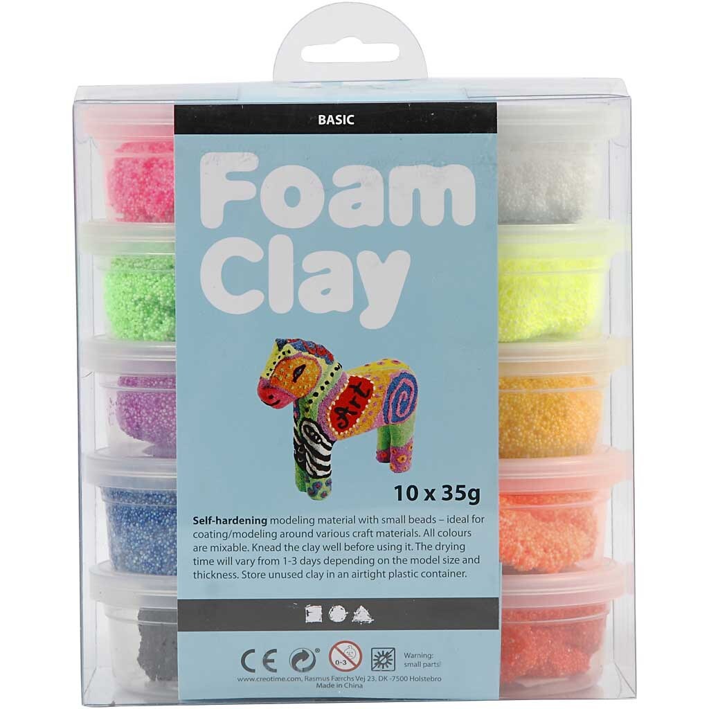 Foam Clay® - mixade färger 10 st