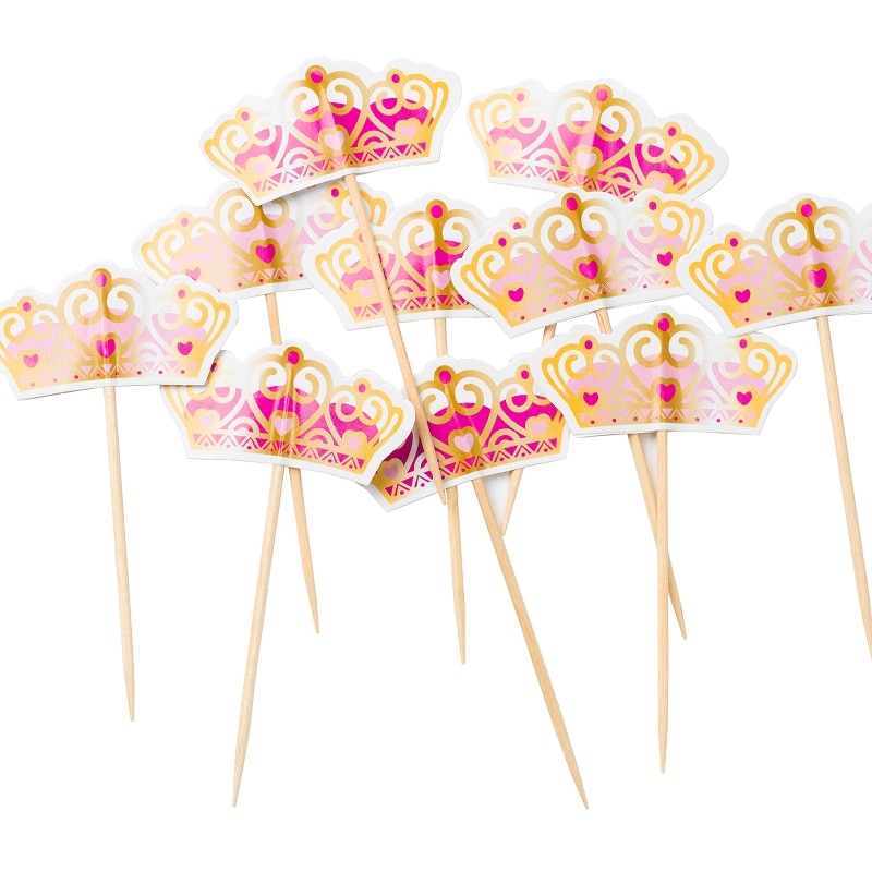 Prinsesskrona - Cake Toppers 10-pack