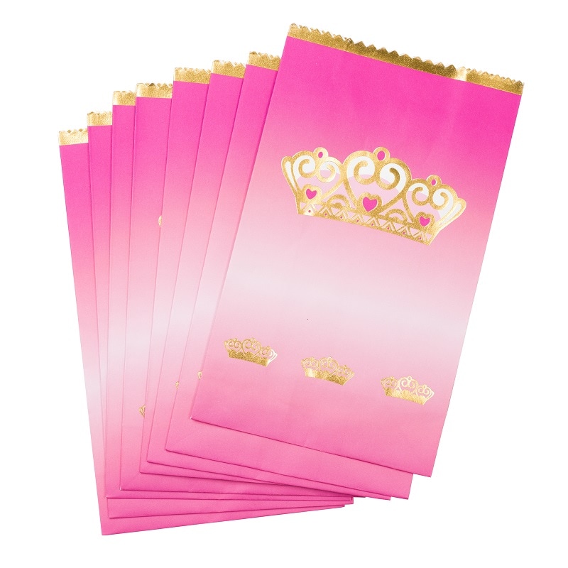 Prinsesskrona - Kalaspåsar i papper 8-pack