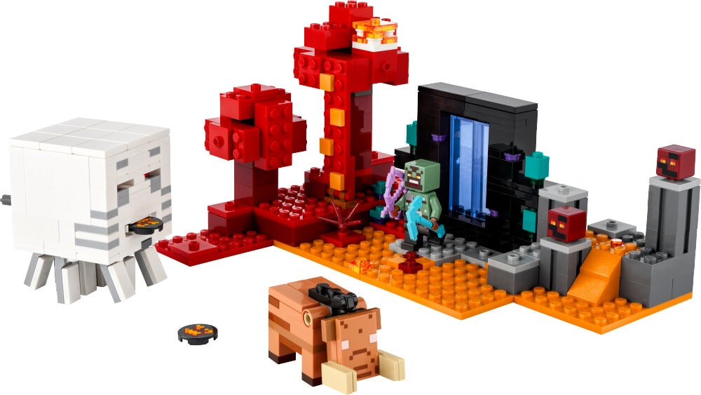 LEGO Minecraft - Attack vid Nether-portalen 8+