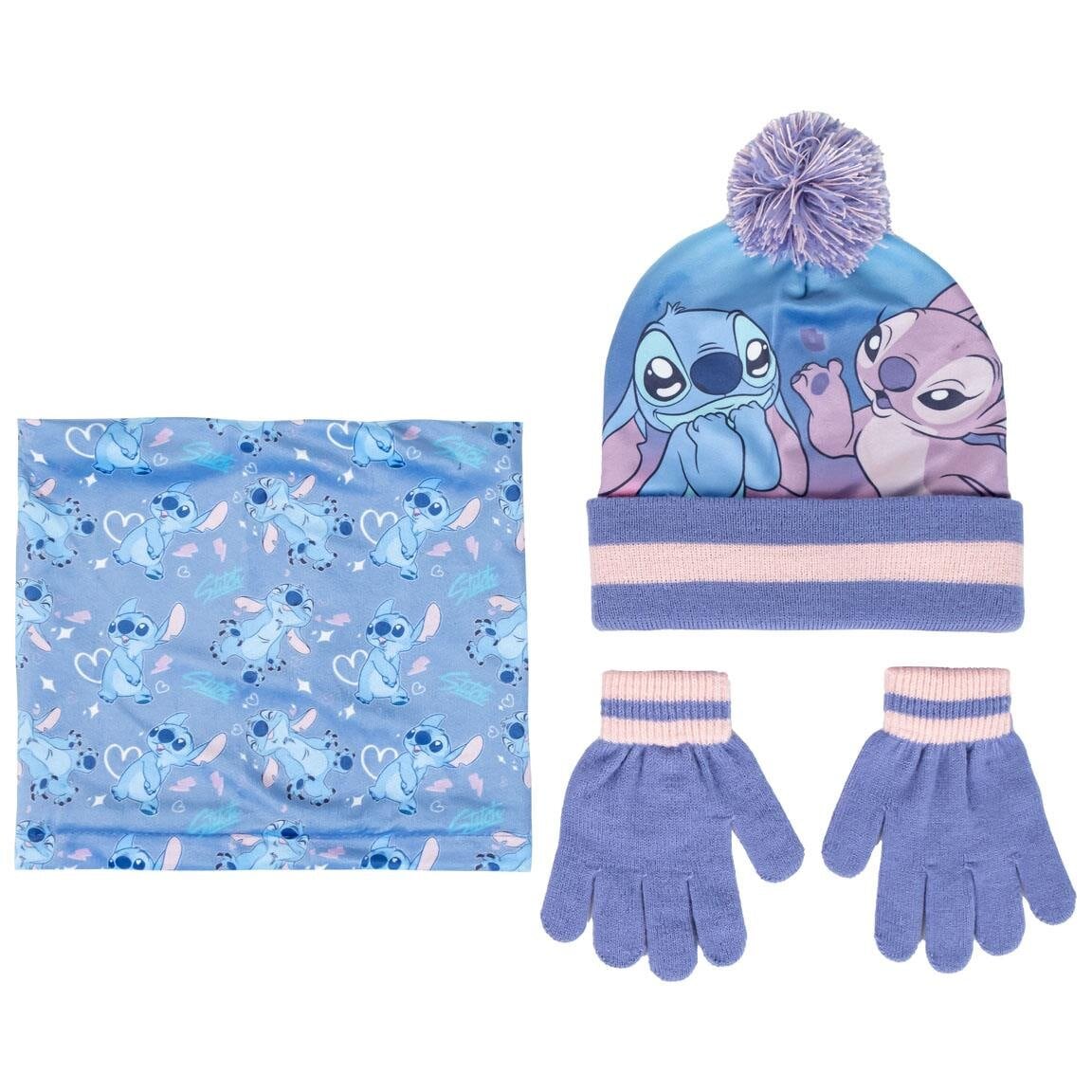 Lilo & Stitch - Mössa, halsvärmare och vantar