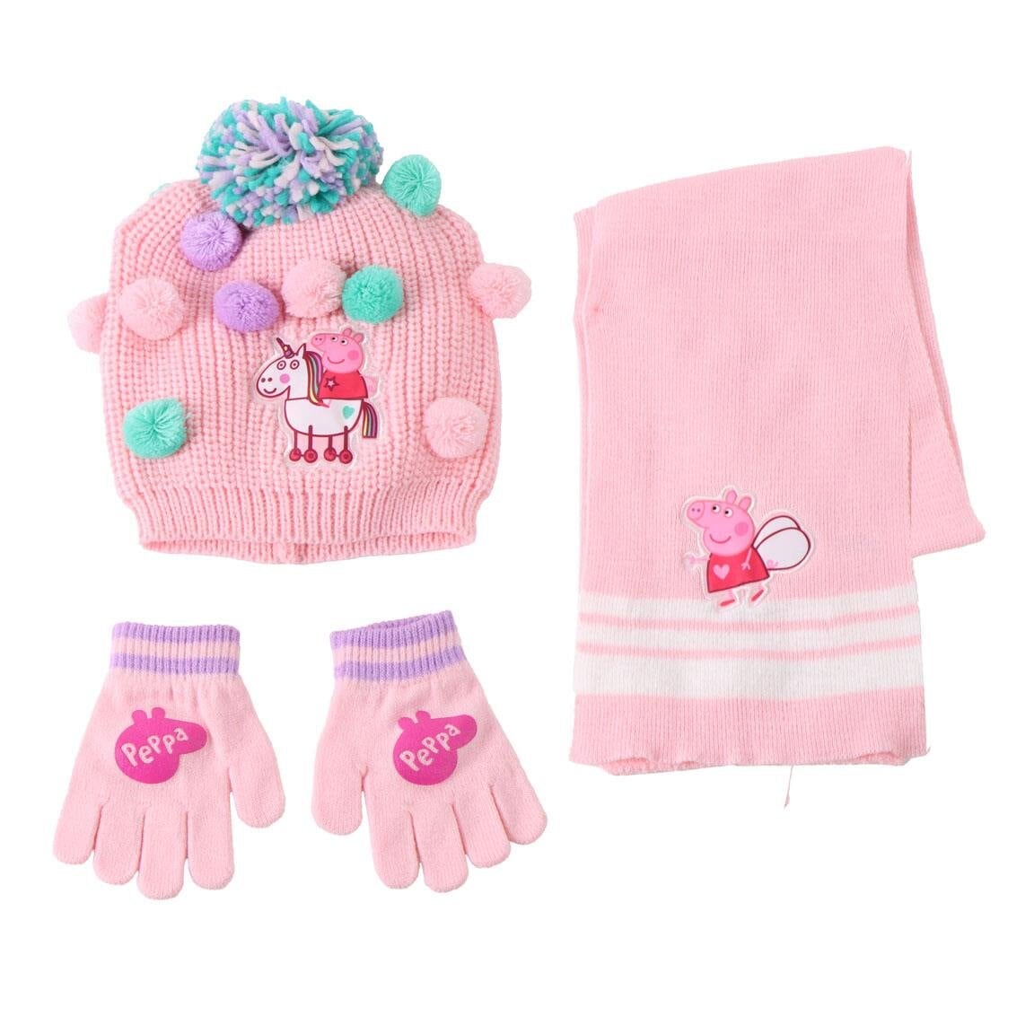 Peppa Pig - Mössa, halsduk och vantar
