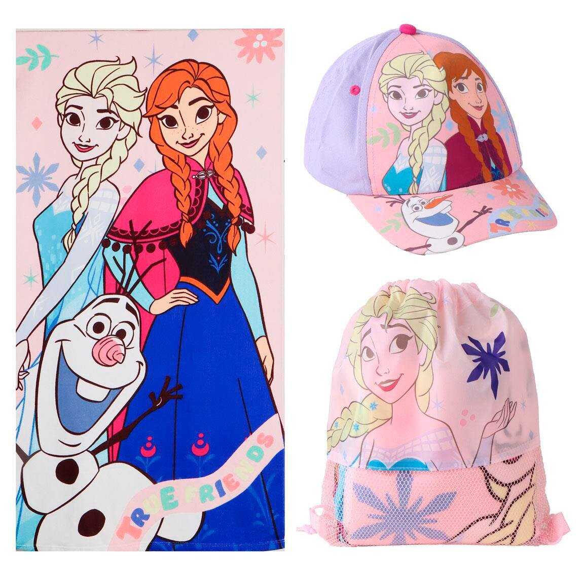 Disney Frost - Set med Handduk, Keps & Gympapåse