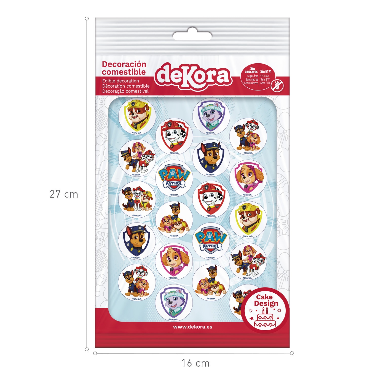 Paw Patrol - Muffinsbilder Sockerpasta 20-pack