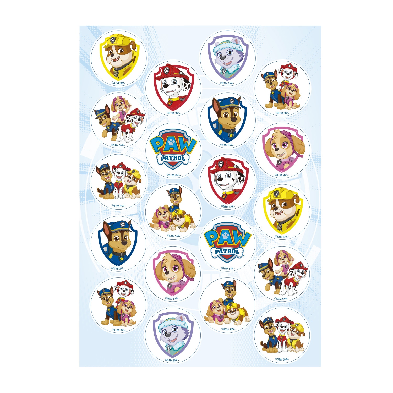 Paw Patrol - Muffinsbilder Sockerpasta 20-pack