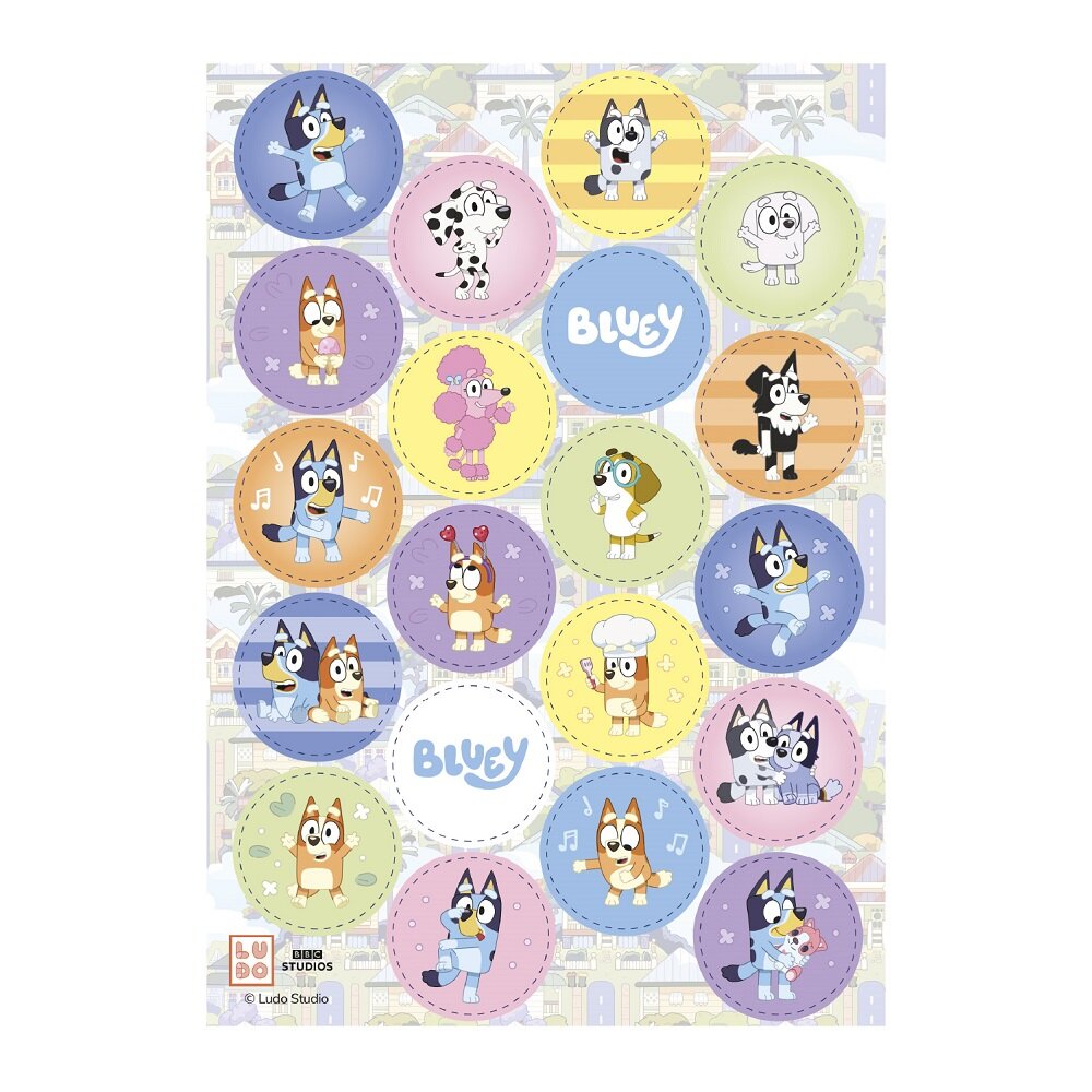 Bluey Muffinsbilder Sockerpasta 20-pack