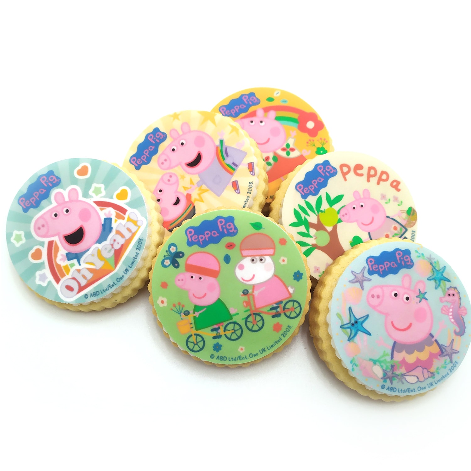 Peppa Pig, Muffinsbilder Sugarpaste 6-pack