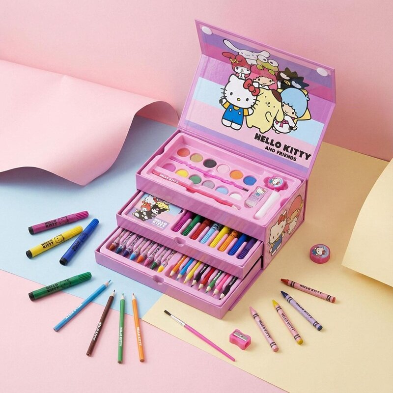 Hello Kitty - Rit & Målarset