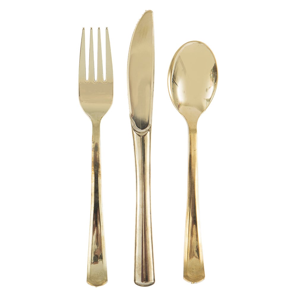Plastbestick Guldmetallic 18-pack