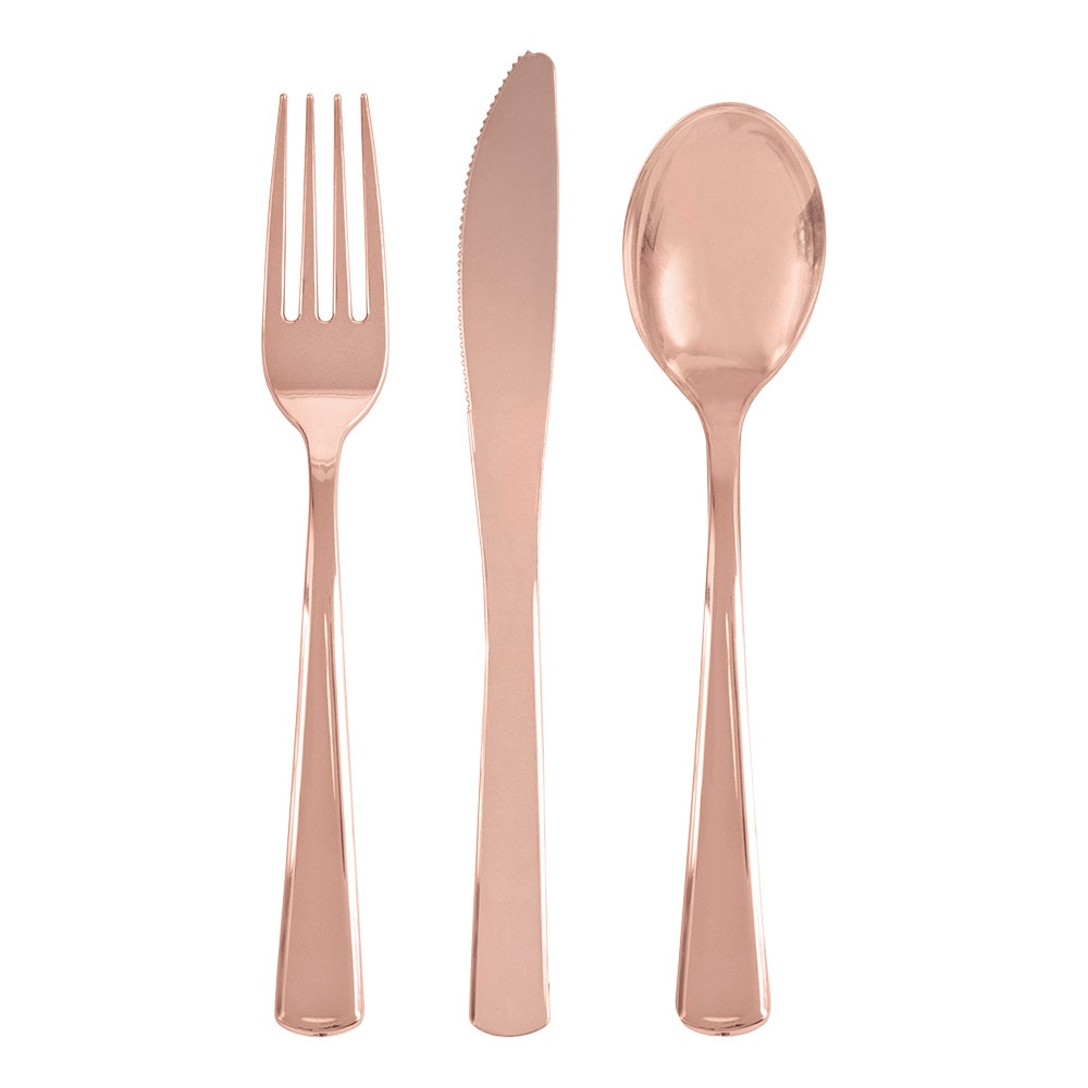 Plastbestick Roséguldmetallic 18-pack