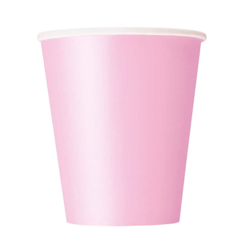 Pappmuggar 266 ml - Ljusrosa 8-pack