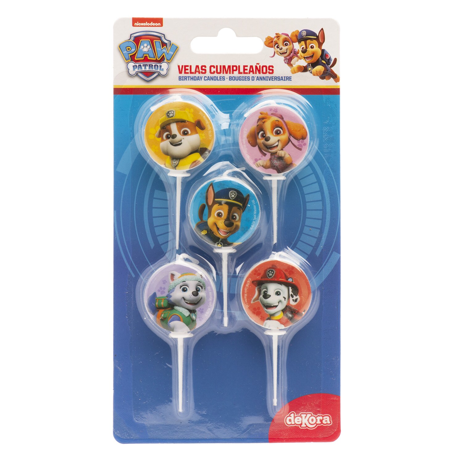 Paw Patrol - Tårtljus picks 5-pack