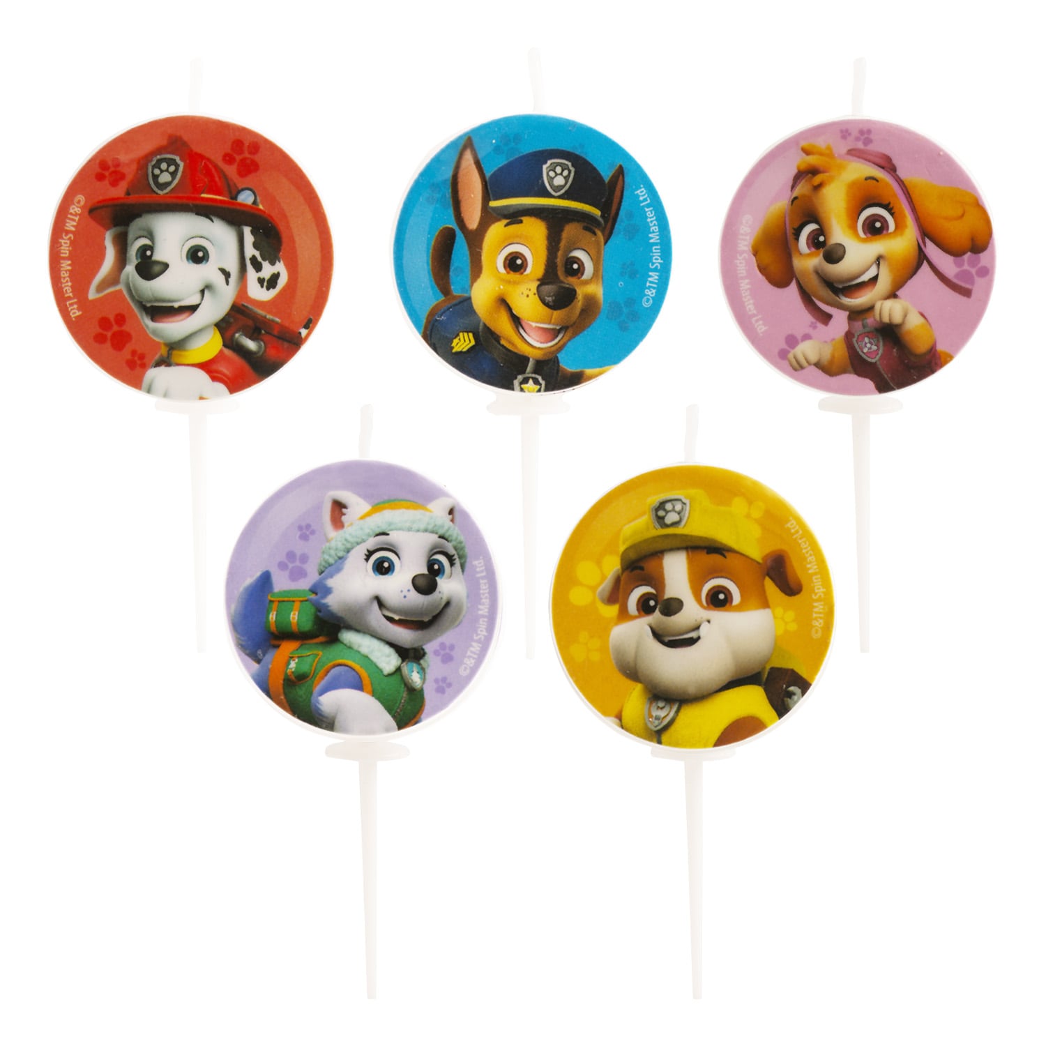 Paw Patrol - Tårtljus picks 5-pack