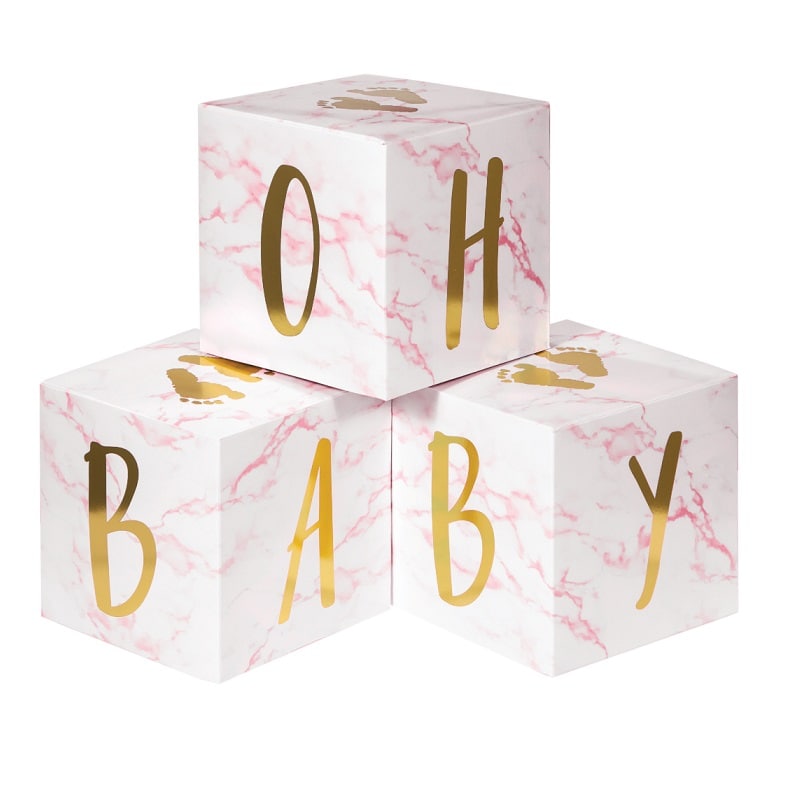 Oh Baby - Bordsdekorationer rosa 3-pack