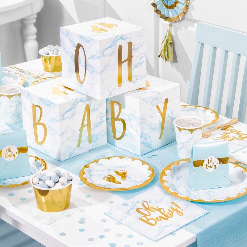 Oh Baby - Bordsdekorationer blå 3-pack