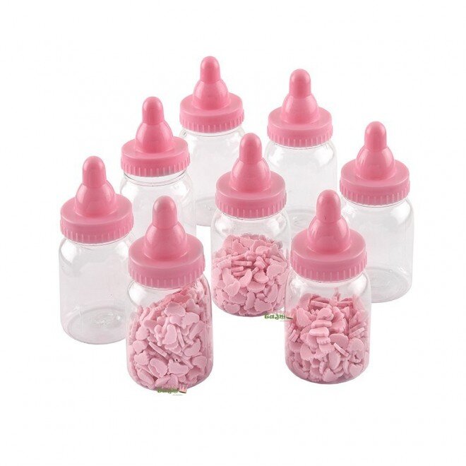 Gåvoaskar nappflaskor rosa 8-pack